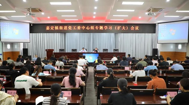 嘉定镇街道召开党工委理论学习中心组专题学习（扩大）会议